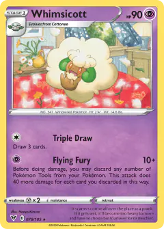 Whimsicott Rare card from Vivid Voltage