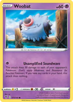 Woobat Common card from Vivid Voltage