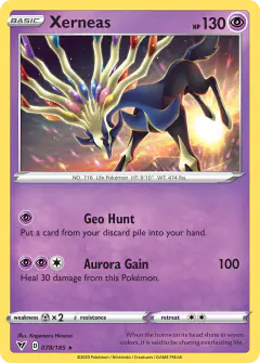 Xerneas Rare Holo card from Vivid Voltage