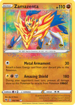 Zamazenta Amazing Rare card from Vivid Voltage