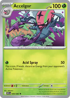 Accelgor Uncommon card from White Flare