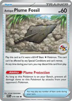 Antique Plume Fossil Common card from White Flare