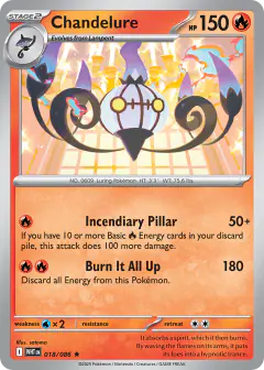 Chandelure Rare card from White Flare