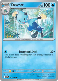 Dewott Common card from White Flare