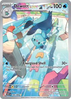 Dewott Illustration Rare card from White Flare