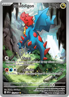 Druddigon Illustration Rare card from White Flare