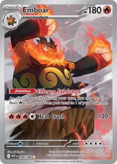 Emboar Illustration Rare card from White Flare
