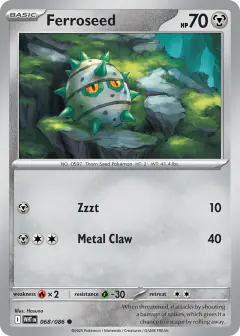 Ferroseed Common card from White Flare