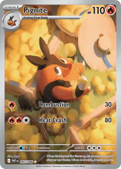 Pignite Illustration Rare card from White Flare