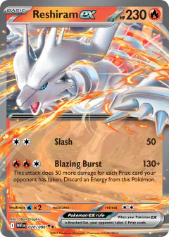 Reshiram ex Double Rare card from White Flare