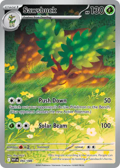 Sawsbuck Illustration Rare card from White Flare