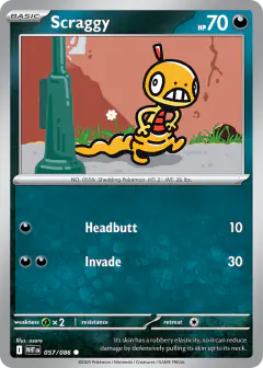 Scraggy Common card from White Flare