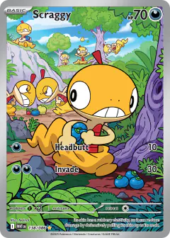 Scraggy Illustration Rare card from White Flare