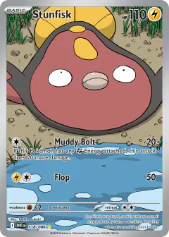 Stunfisk Illustration Rare card from White Flare