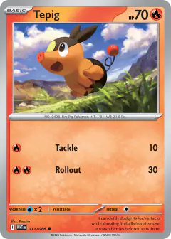 Tepig Common card from White Flare