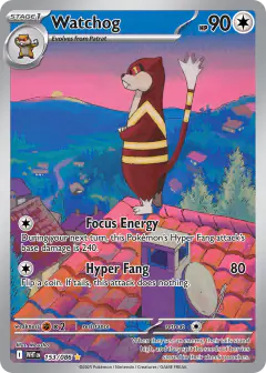 Watchog Illustration Rare card from White Flare
