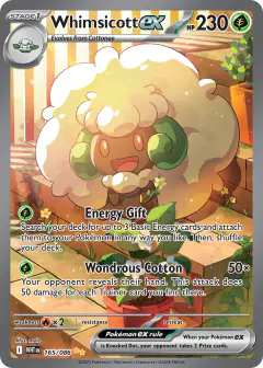 Whimsicott ex Special Illustration Rare card from White Flare