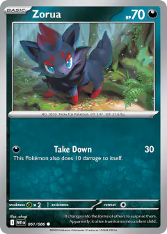 Zorua Common card from White Flare