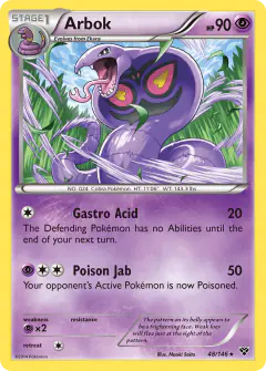 Arbok Rare card from XY Base