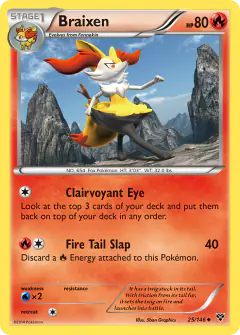 Braixen Uncommon card from XY Base