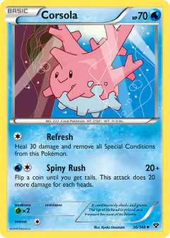 Corsola Uncommon card from XY Base