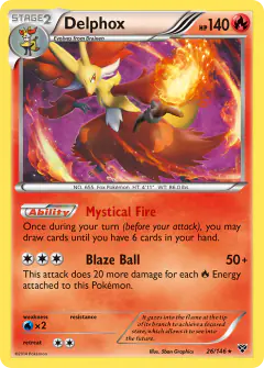 Delphox Rare Holo card from XY Base