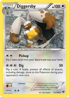 Diggersby Uncommon card from XY Base