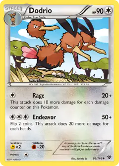 Dodrio Uncommon card from XY Base