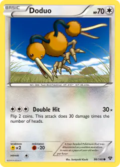 Doduo Common card from XY Base