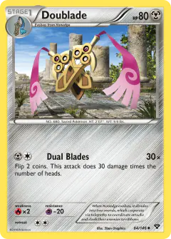 Doublade Uncommon card from XY Base