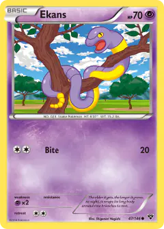 Ekans Common card from XY Base