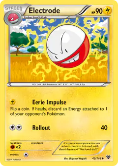 Electrode Uncommon card from XY Base