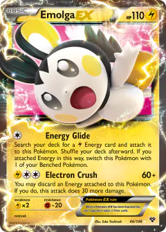 Emolga-EX Rare Holo EX card from XY Base