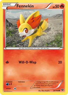 Fennekin Common card from XY Base