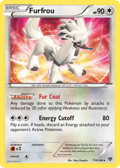 Furfrou Rare Holo card from XY Base