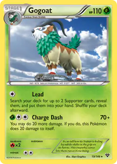 Gogoat Rare Holo card from XY Base