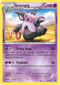 Grumpig Rare card from XY Base