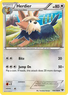 Herdier Uncommon card from XY Base