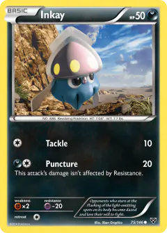 Inkay Common card from XY Base