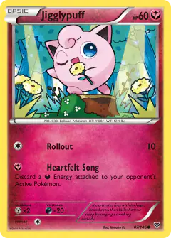 Jigglypuff Common card from XY Base
