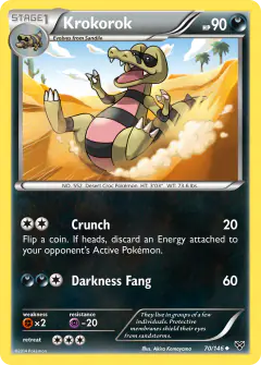 Krokorok Uncommon card from XY Base