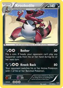 Krookodile Rare card from XY Base