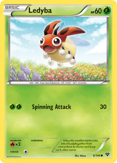 Ledyba Common card from XY Base