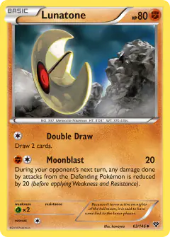 Lunatone Uncommon card from XY Base