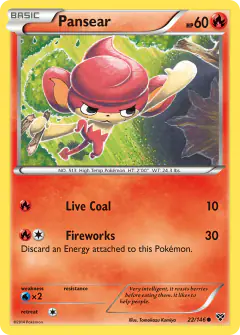 Pansear Common card from XY Base