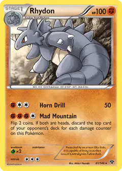 Rhydon Rare card from XY Base