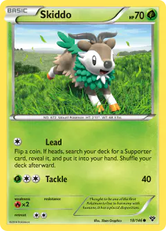Skiddo Common card from XY Base