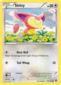 Skitty Common card from XY Base