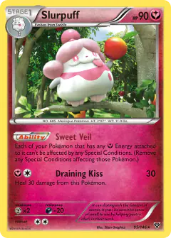 Slurpuff Rare Holo card from XY Base