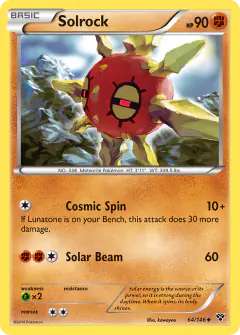 Solrock Uncommon card from XY Base